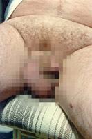 blurred picture of a man's crotch