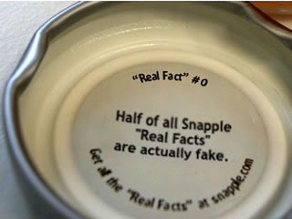 Snapple Real Fact 0